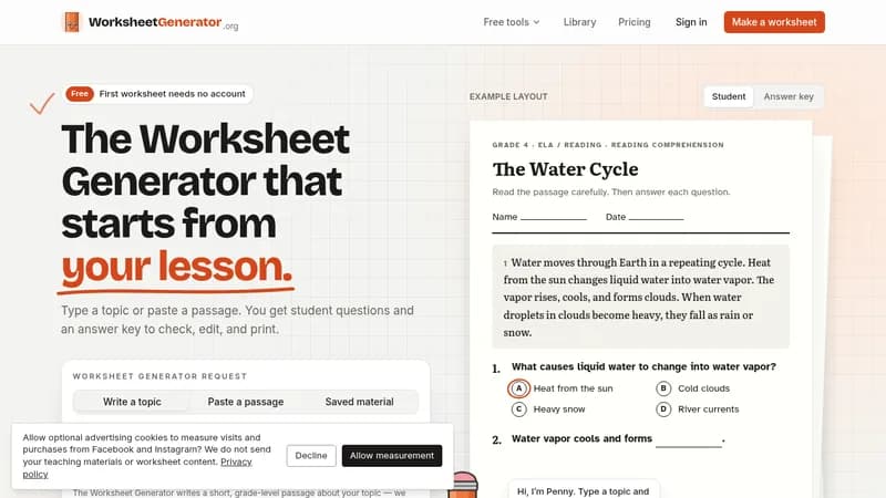 worksheet generator website