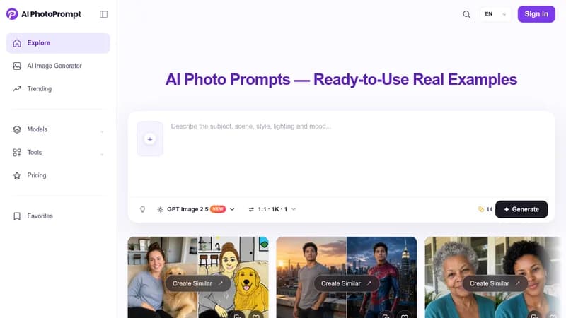 ai photoprompt website