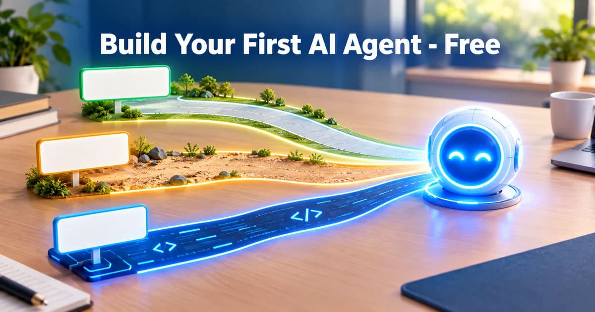 Featured image for How to Build Your First AI Agent from Scratch (Free, No Code or Python)