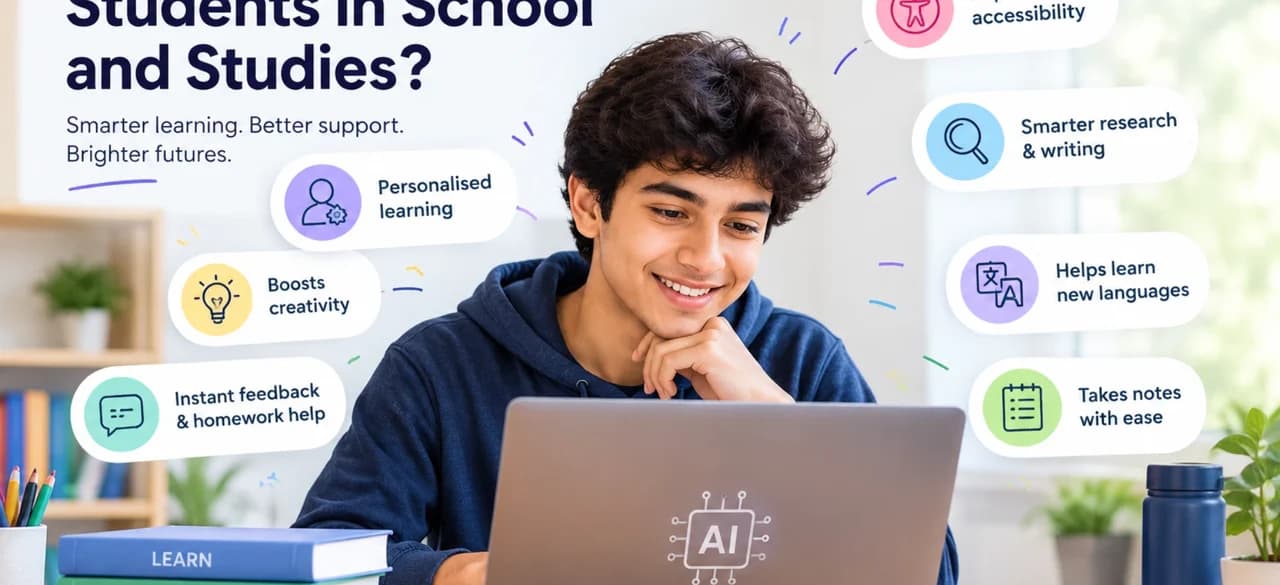 Featured image for How Can AI Help Students in School and Studies?