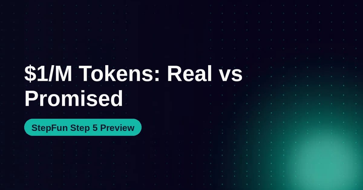Featured image for StepFun Step 5 Preview: $1/M Coding Model, Verified vs Promised